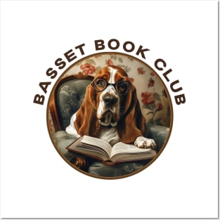 Basset Hound Gifts for Book Lovers Posters and Art